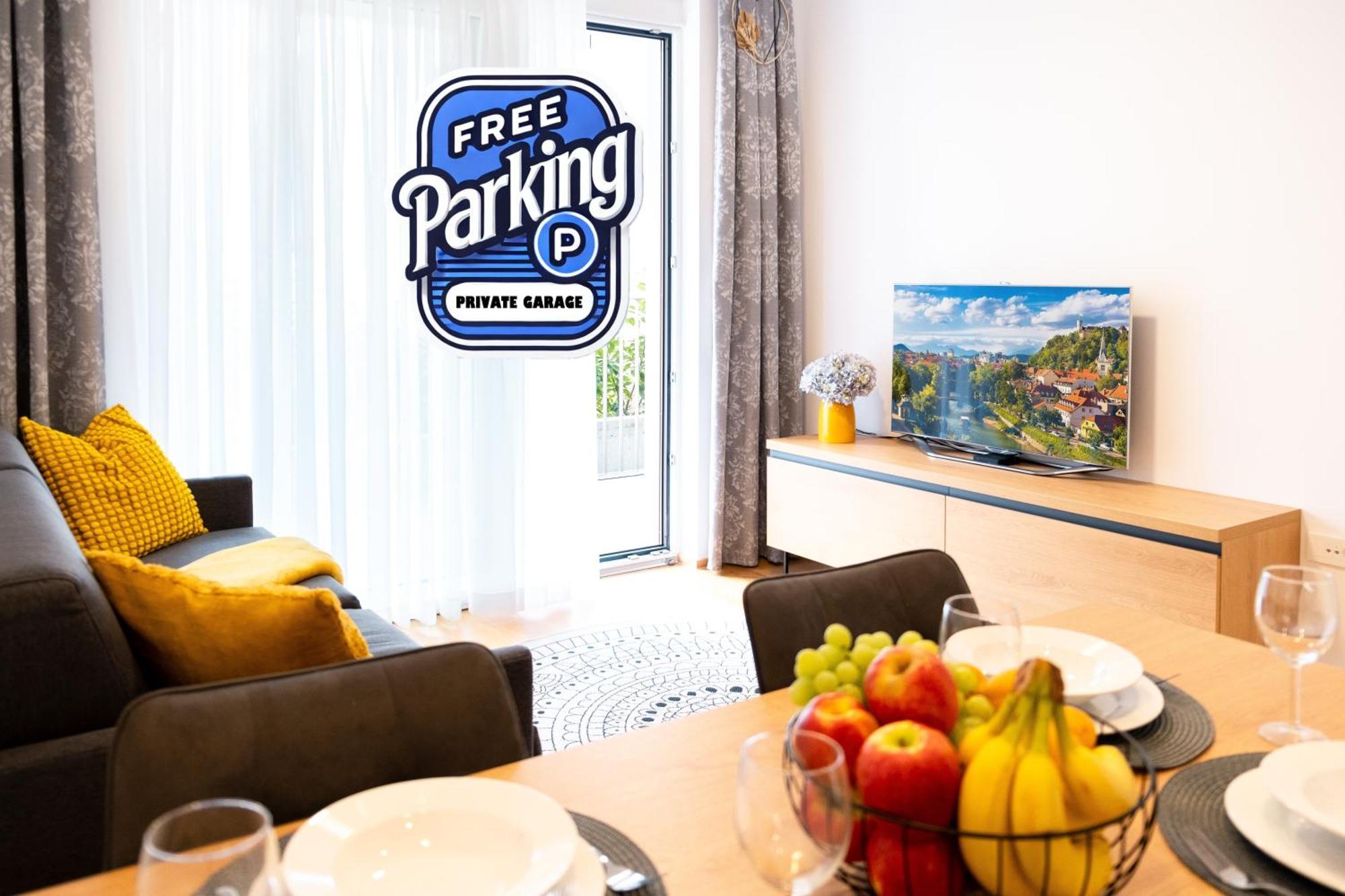 Masarykova Residence - Modern 1-Bedroom In City Center & Free Parking Ljubljana Ngoại thất bức ảnh
